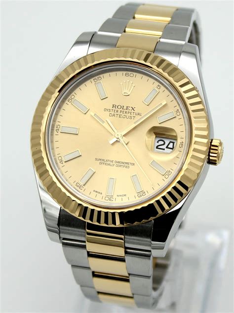 rolex datejust 2 41mm steel and yellow gold|datejust 41 oyster mm oystersteel.